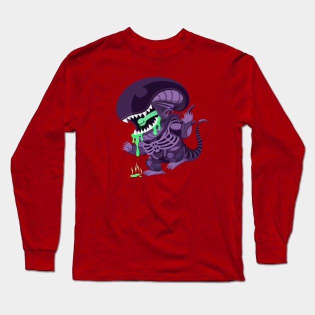 Xenomorph Long Sleeve T-Shirt by nocturnallygeekyme